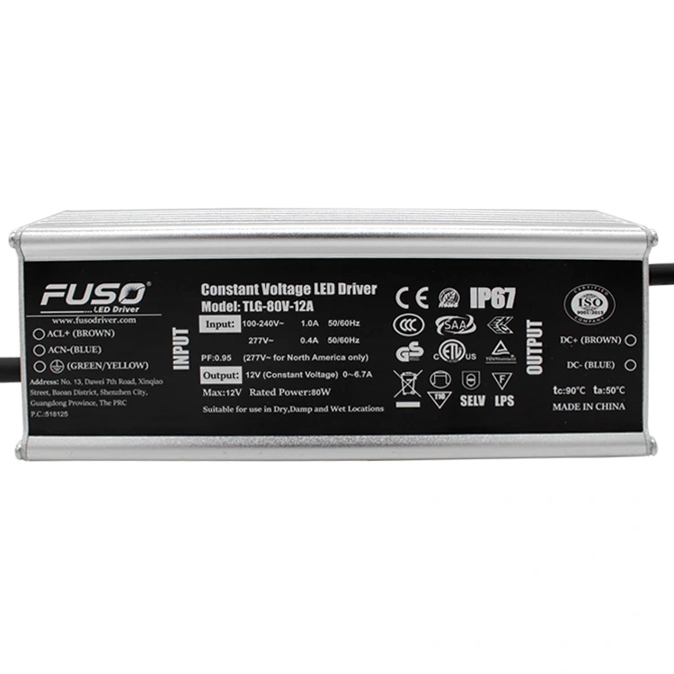 Mataas na PF 12v 80w Constant Voltage Led Driver