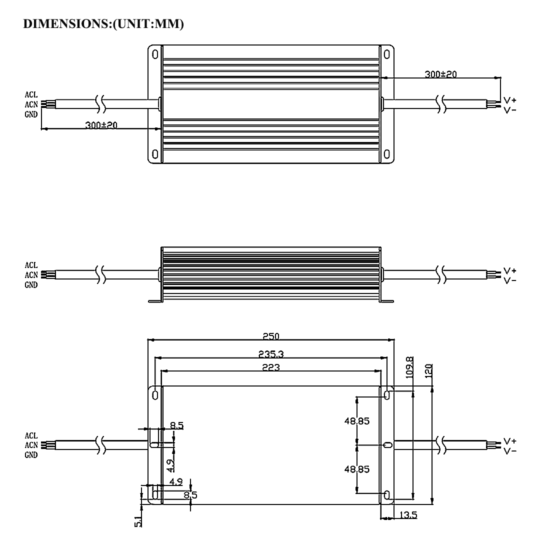 SLG-300C Dimenison